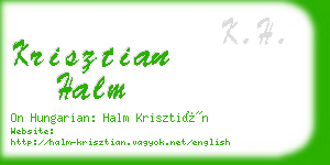 krisztian halm business card